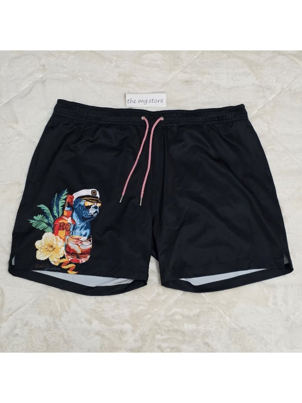 Robert Graham Swim Black Shorts Negroni Print Men's Sz 2XL NWT